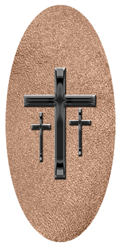DG5000-517-BK-SH-BZ Black 3 Crosses Shimmer Bronze